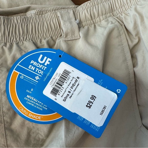 NWT Columbia Men's Tan PFG Backcast III Water Shorts Sz. SMALL - Picture 8 of 8